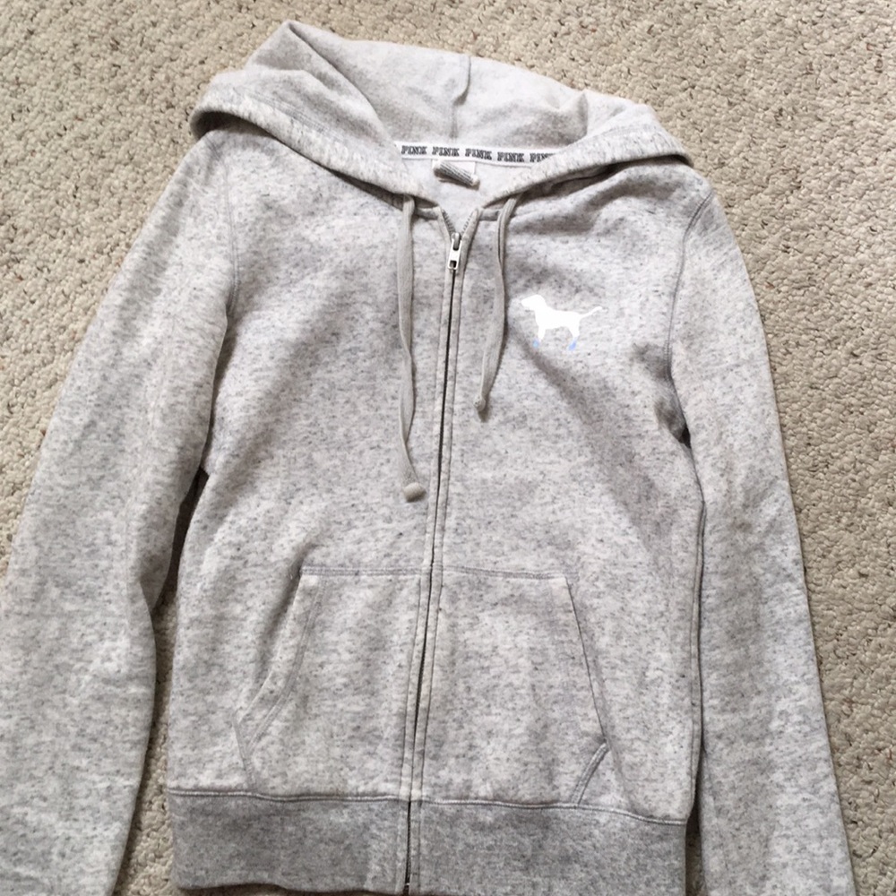 Victoria secret grey zip up